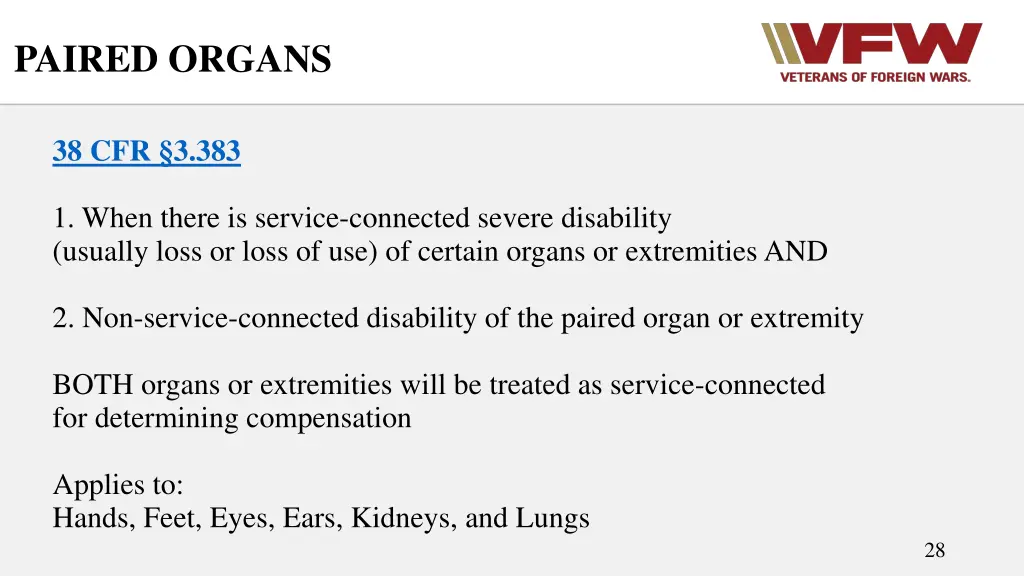 paired organs
