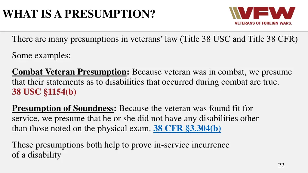 what is a presumption