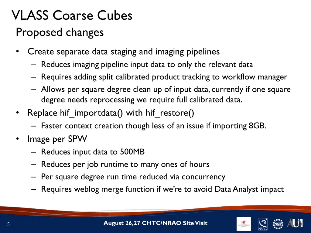 vlass coarse cubes proposed changes