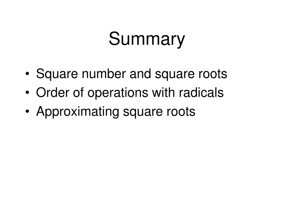 summary