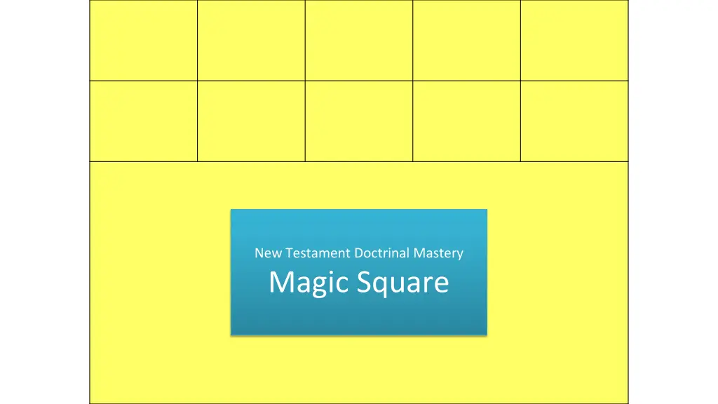 new testament doctrinal mastery magic square 3