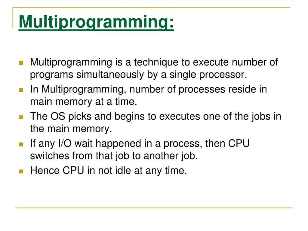 multiprogramming