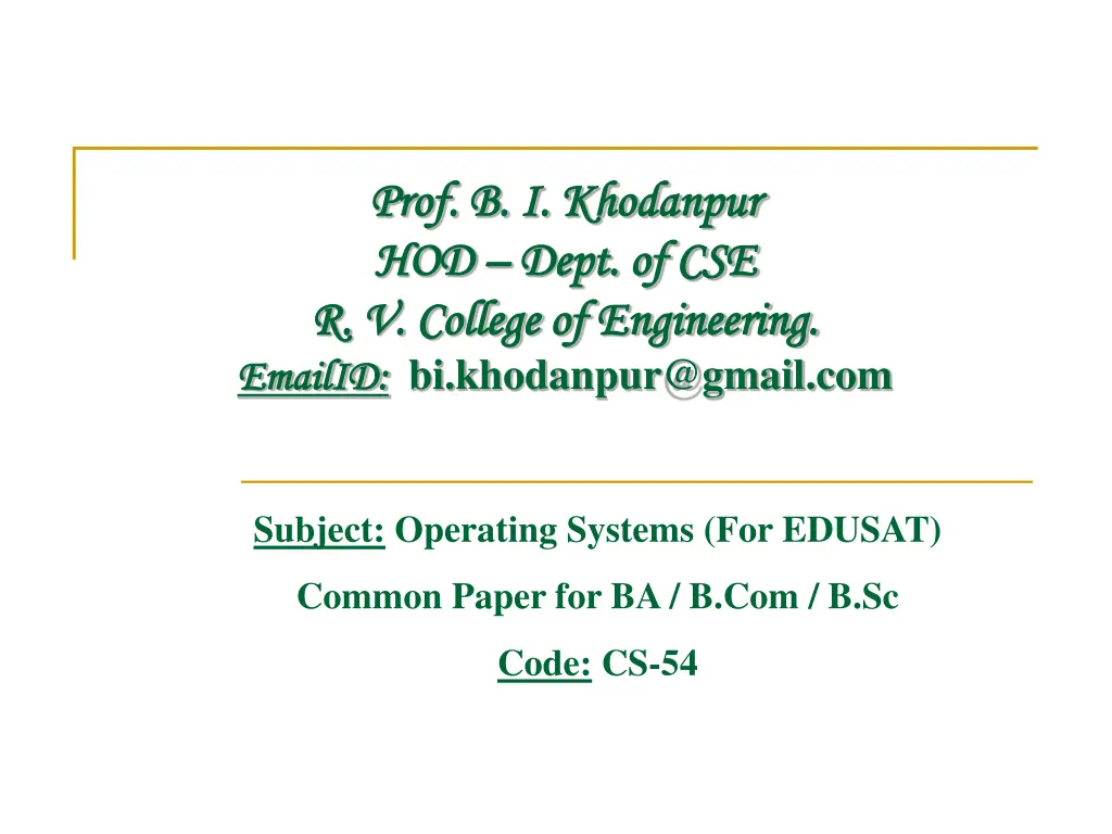 prof b i khodanpur prof b i khodanpur