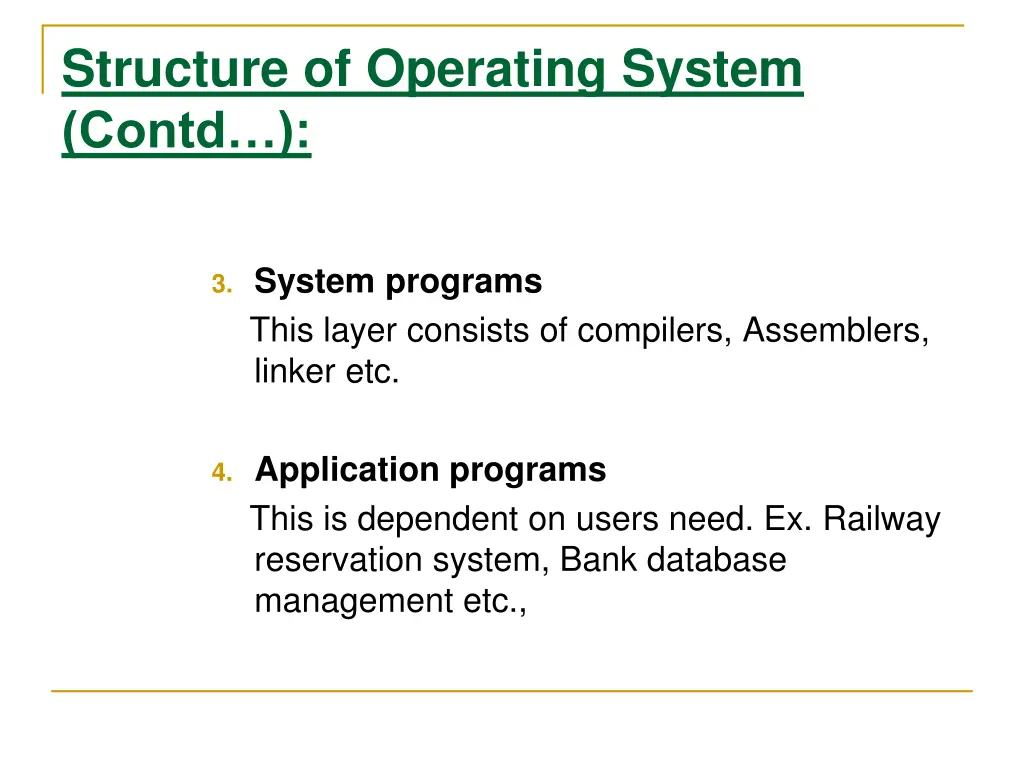 structure of operating system contd 1