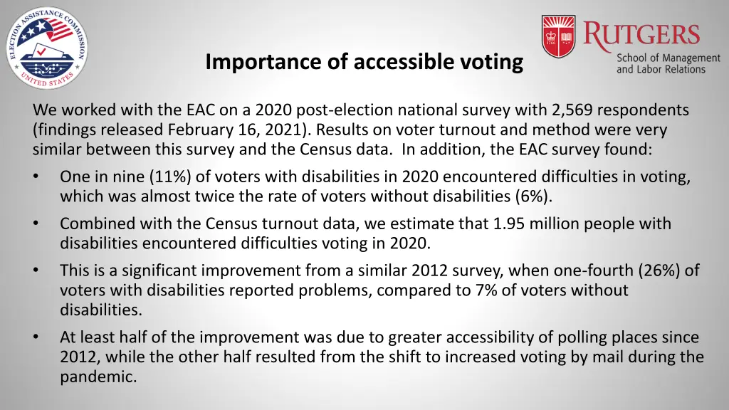 importance of accessible voting