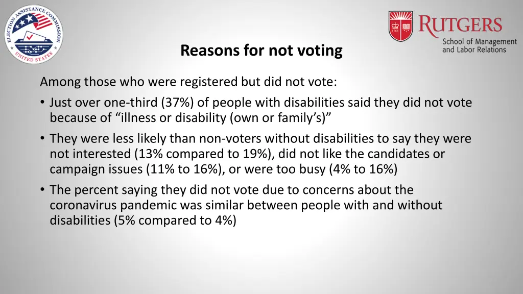 reasons for not voting