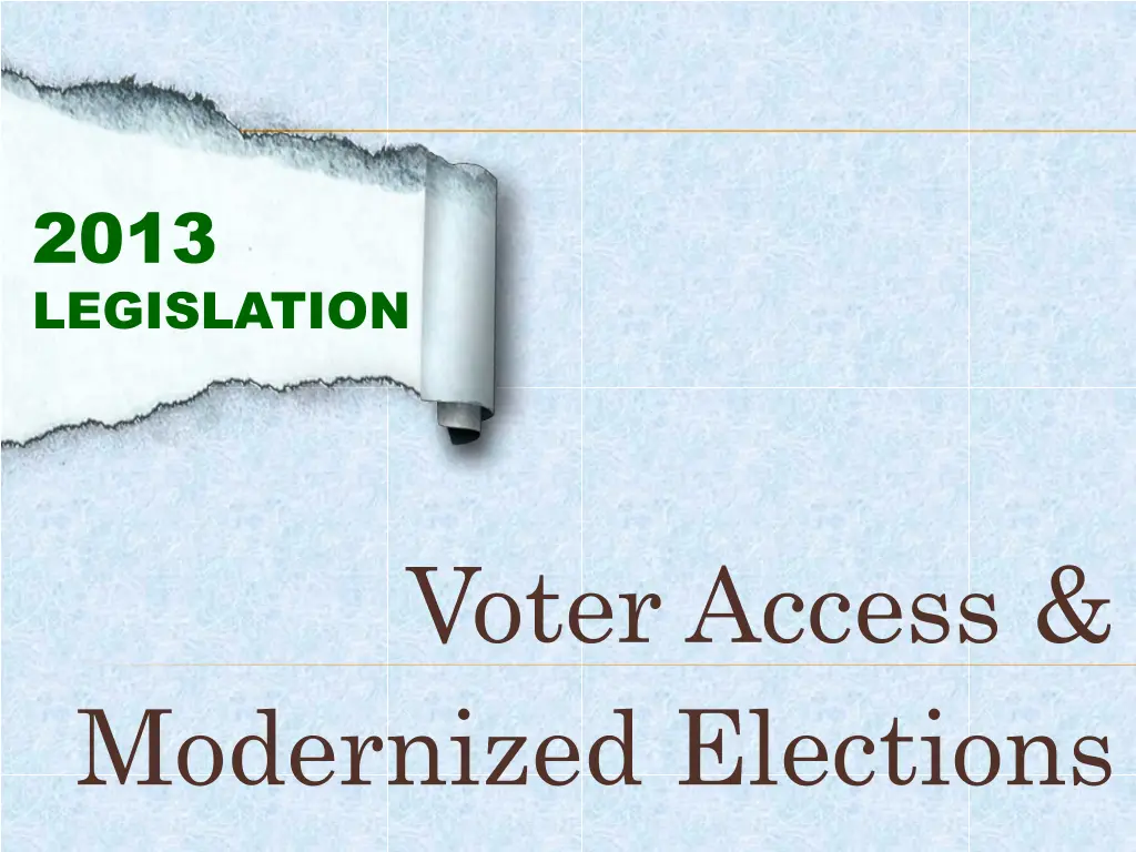 2013 legislation