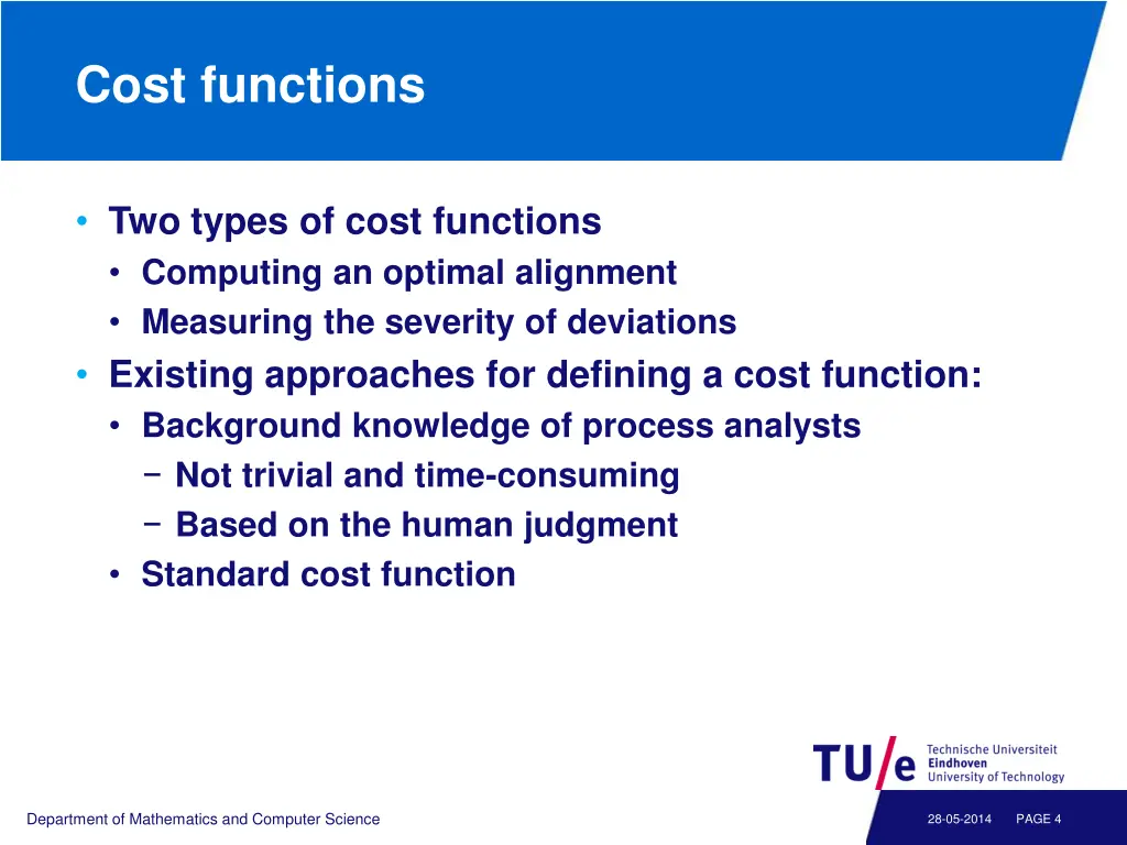 cost functions