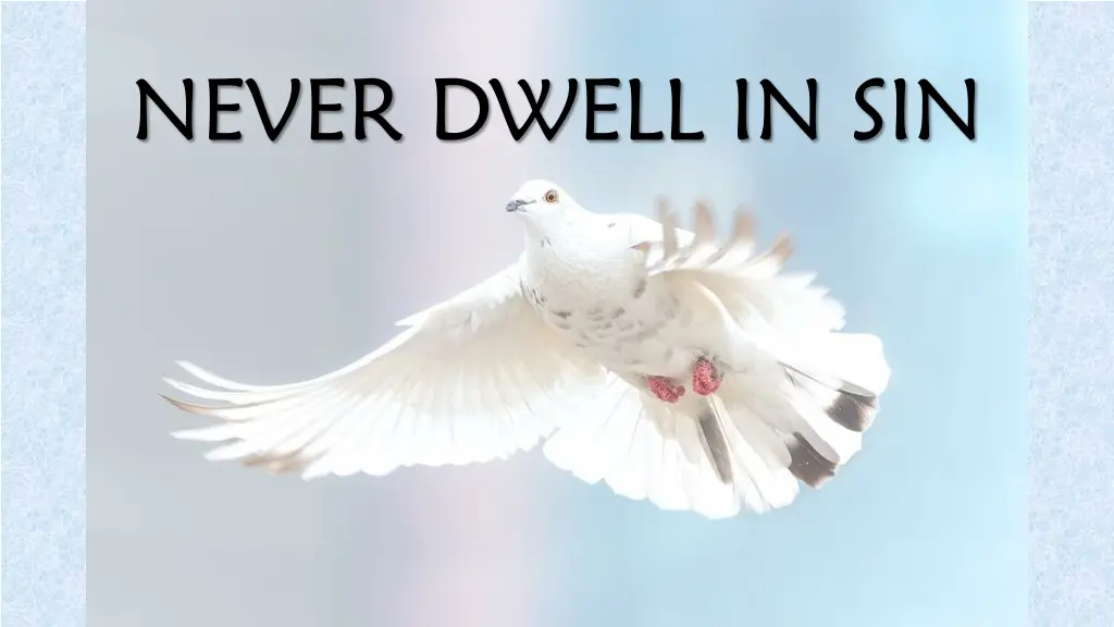 never dwell in sin