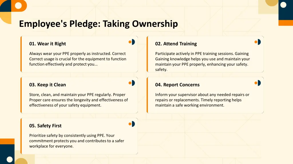 employee s pledge taking ownership