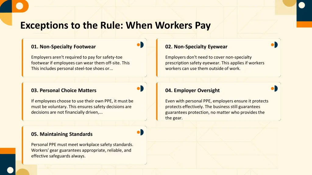 exceptions to the rule when workers pay