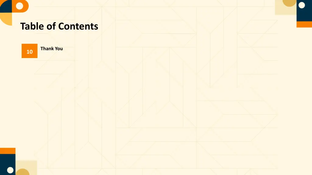 table of contents 1