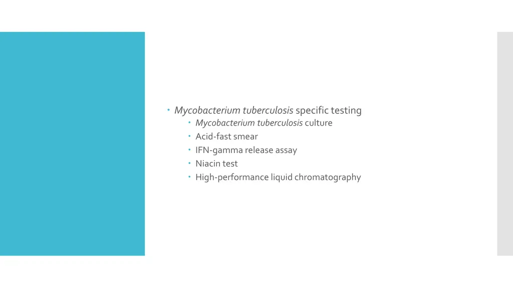 mycobacterium tuberculosis specific testing