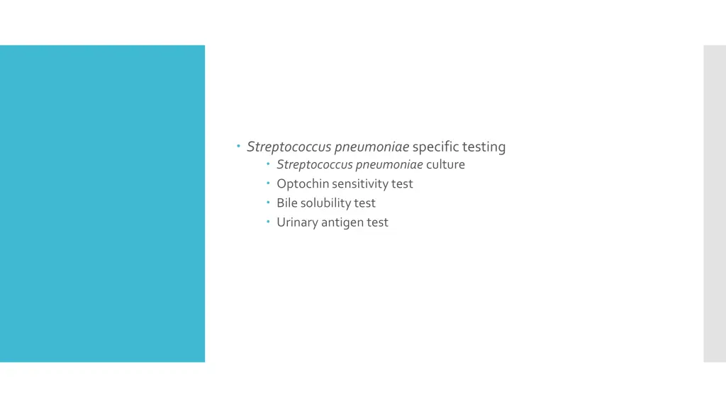 streptococcus pneumoniae specific testing