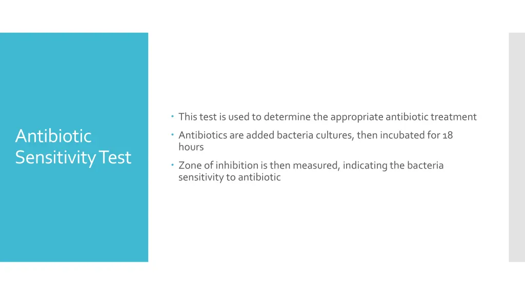 this test is used to determine the appropriate