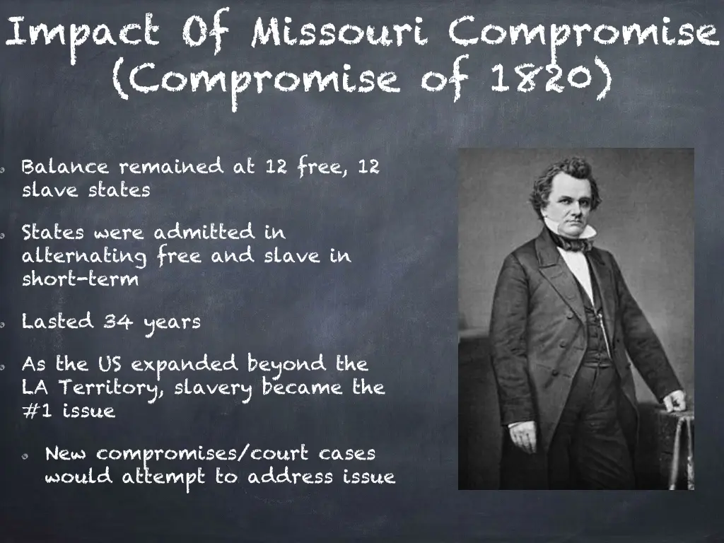 impact of missouri compromise compromise of 1820