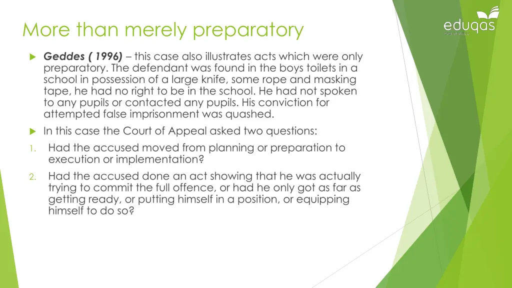 more than merely preparatory 1