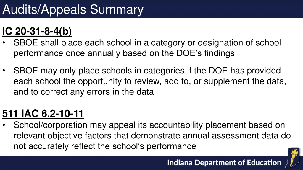 audits appeals summary