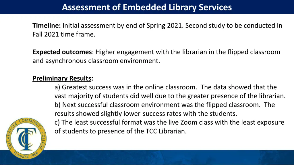 assessment of embedded library services 2