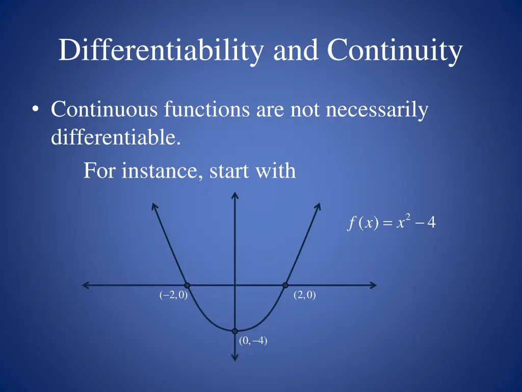 differentiability and continuity