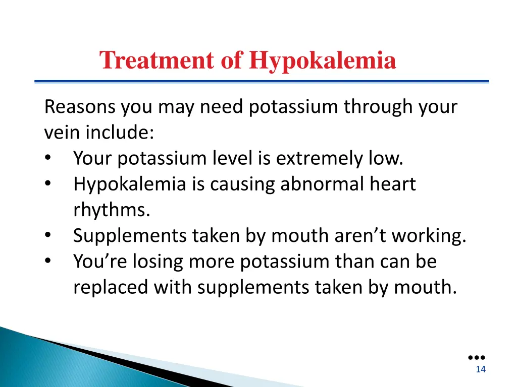 treatment of hypokalemia 1