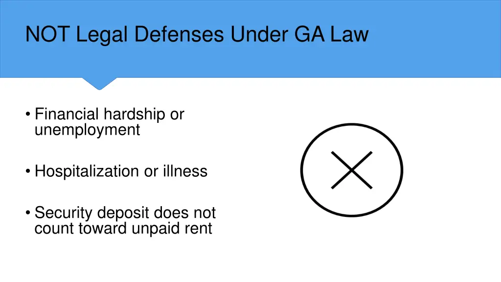not legal defenses under ga law