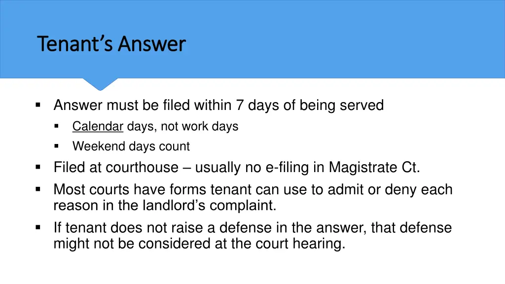 tenant s answer tenant s answer