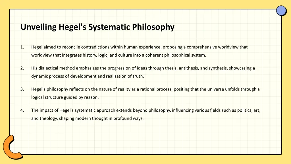 unveiling hegel s systematic philosophy