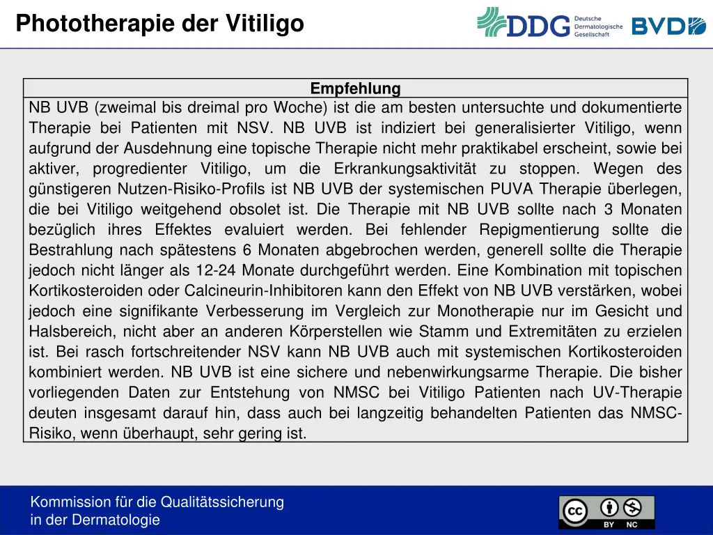 phototherapie der vitiligo