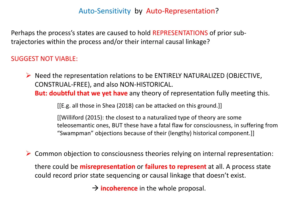 auto sensitivity by auto representation