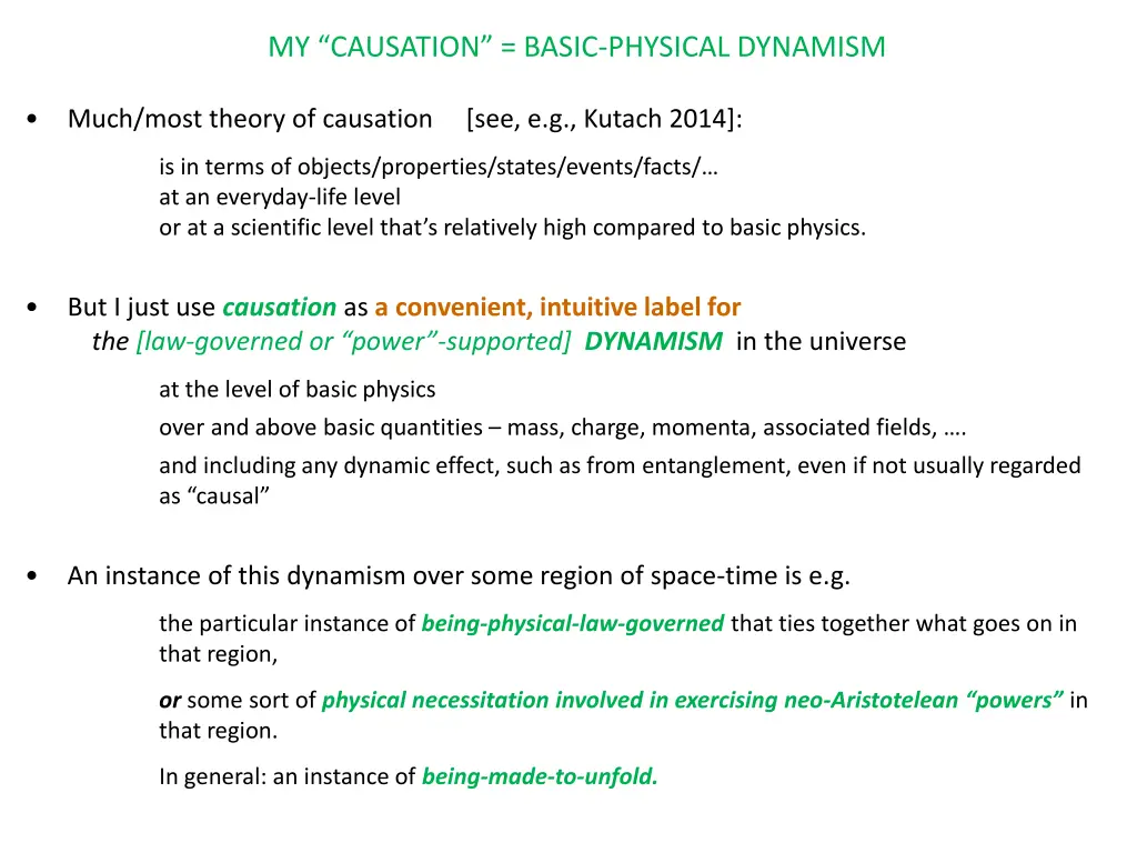 my causation basic physical dynamism