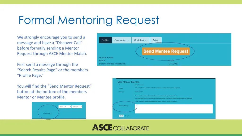 formal mentoring request