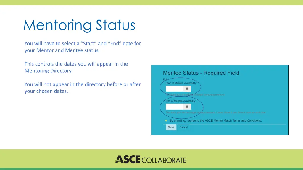 mentoring status