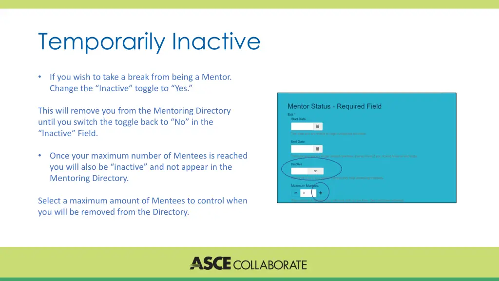 temporarily inactive
