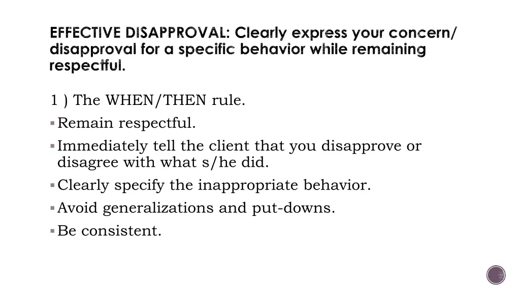 effective disapproval clearly express your