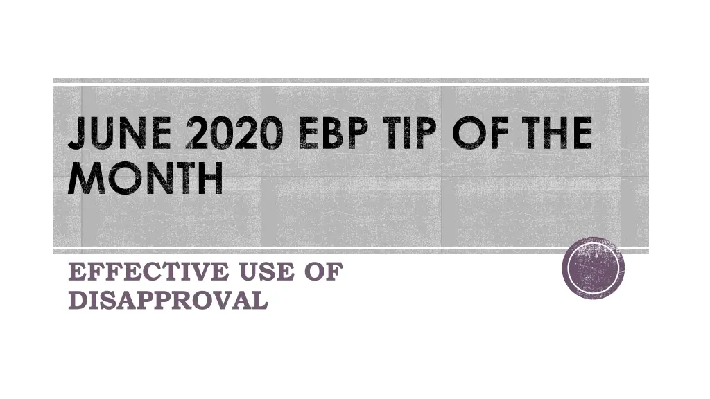 june 2020 ebp tip of the month
