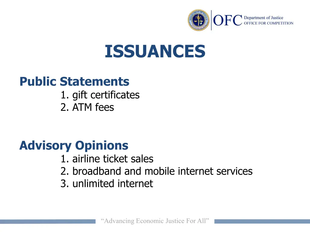 issuances