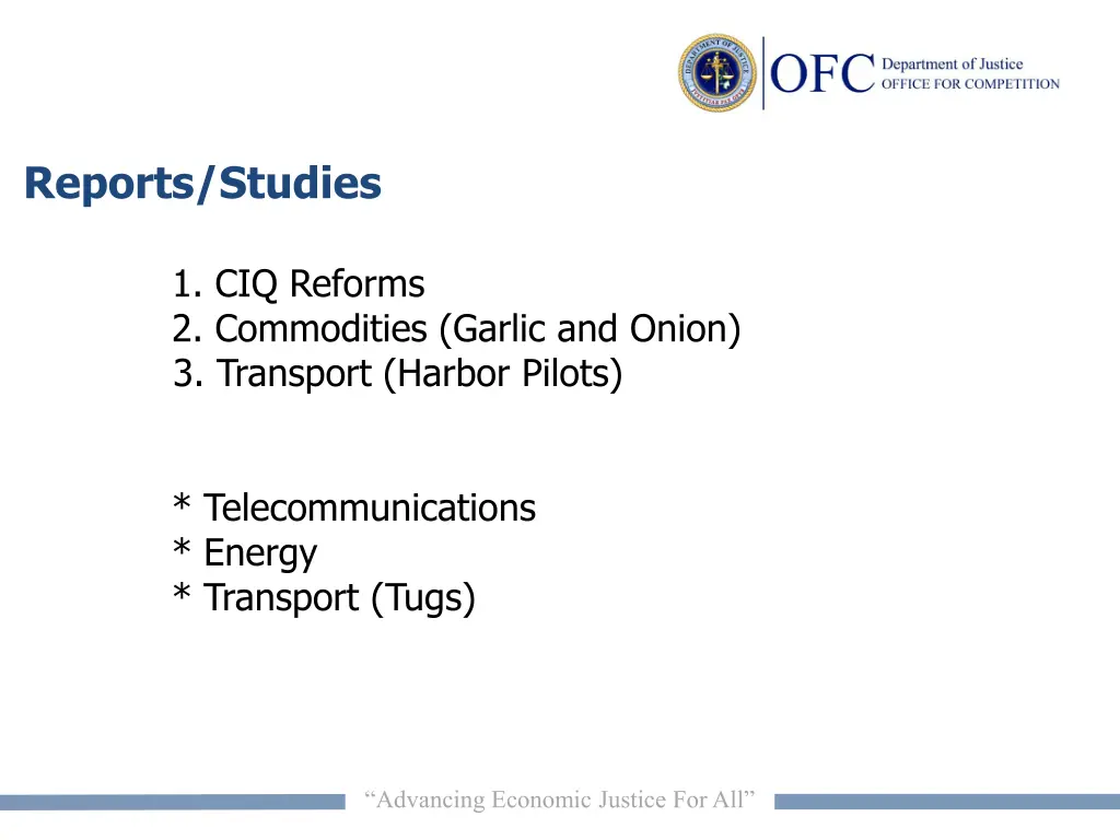 reports studies