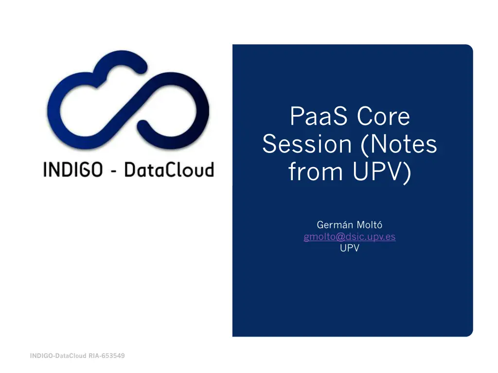 paas core session notes from upv