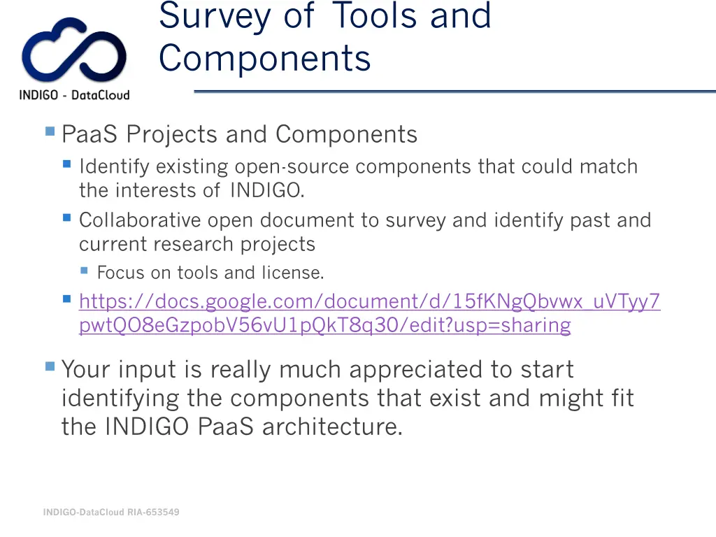 survey of tools and components