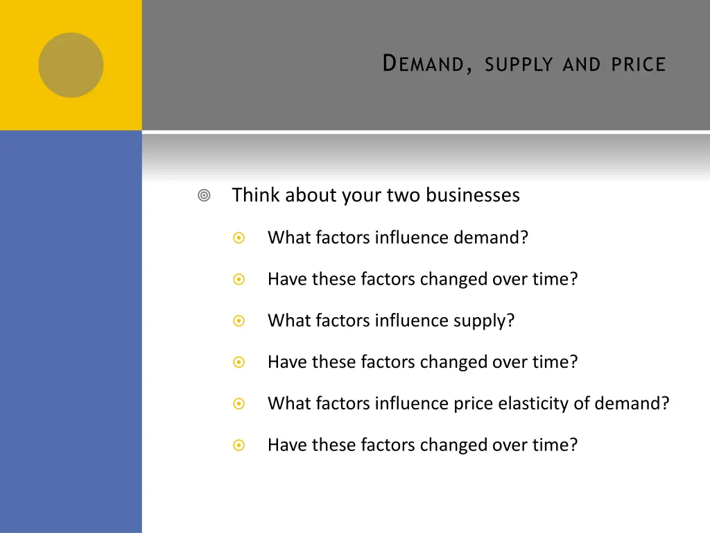 d emand supply and price