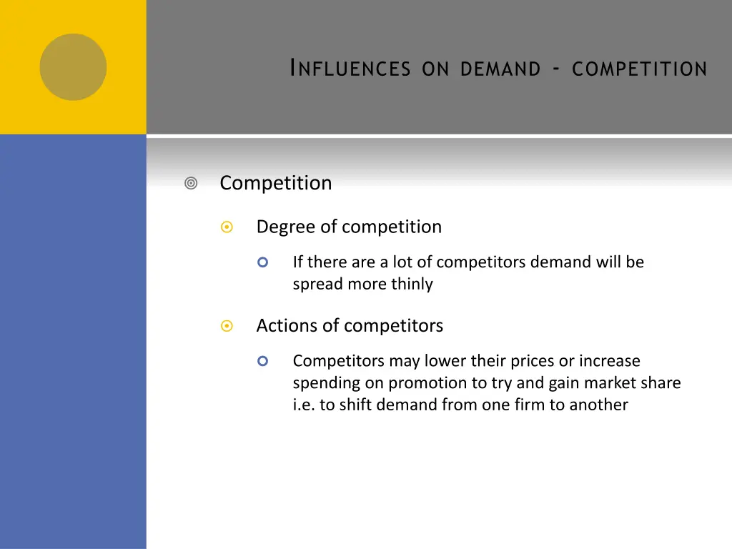 i nfluences on demand competition