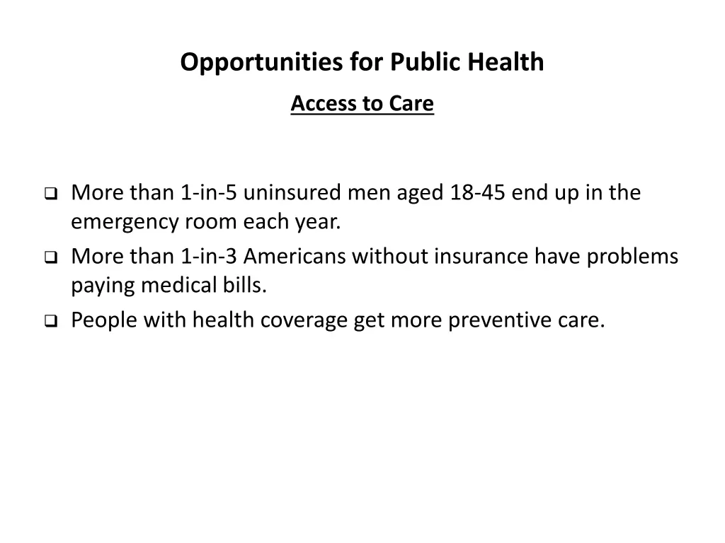 opportunities for public health 3