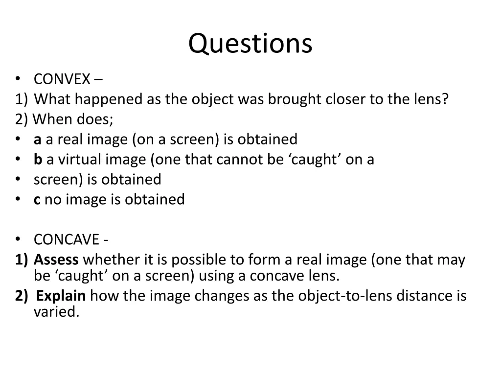 questions