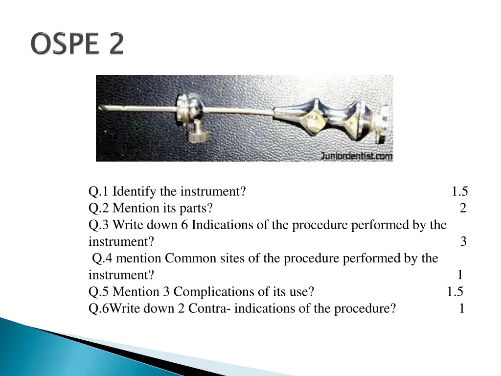 q 1 identify the instrument 1 5 q 2 mention