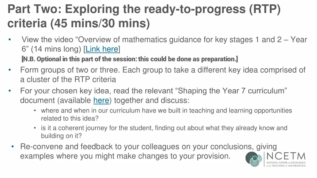 part two exploring the ready to progress