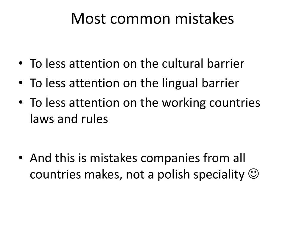 most common mistakes