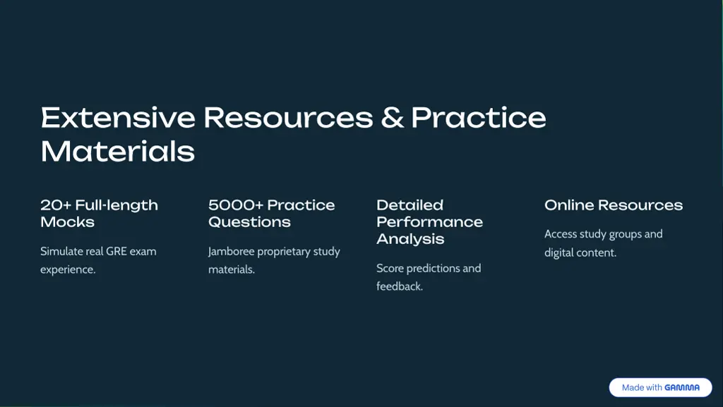 extensive resources practice materials