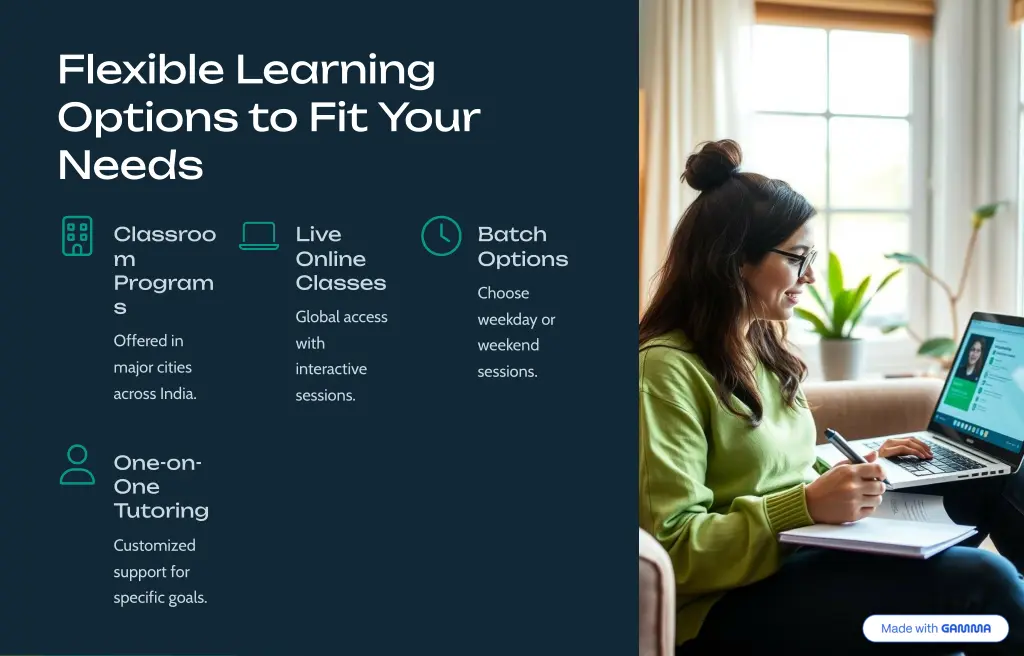 flexible learning options to fit your needs