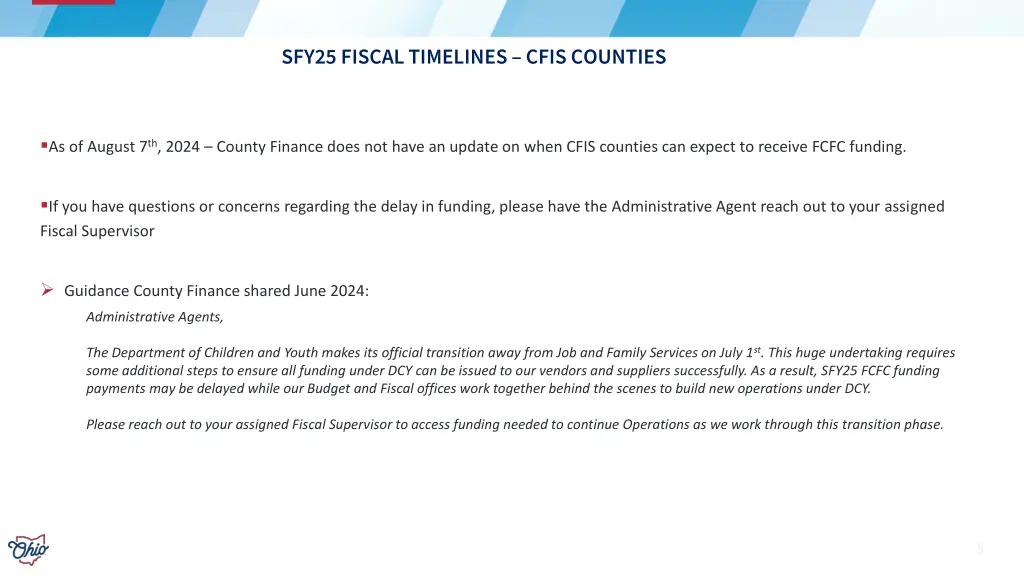 sfy25 fiscal timelines cfis counties